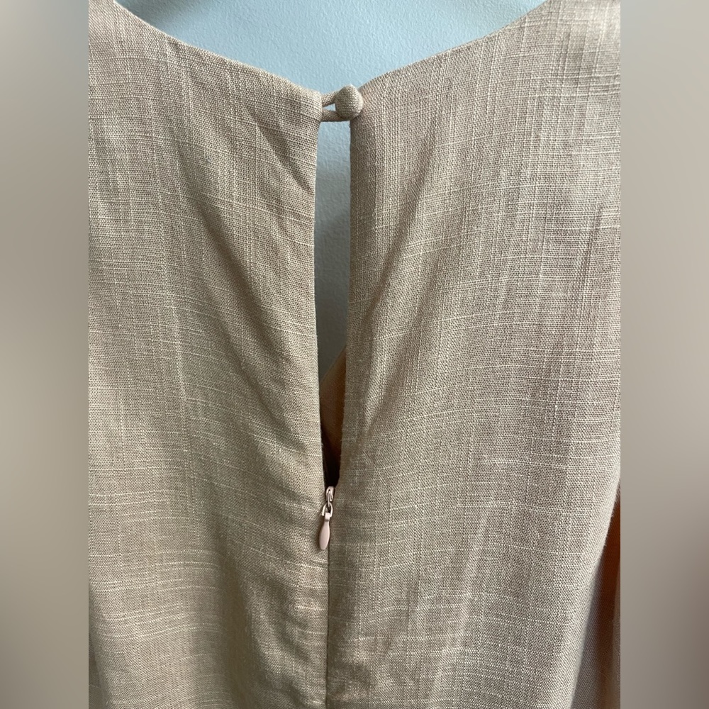 NEW! Sunday in Brooklyn Anthropologie - XXS Blush Colored Linen Dress - Picture 7 of 11